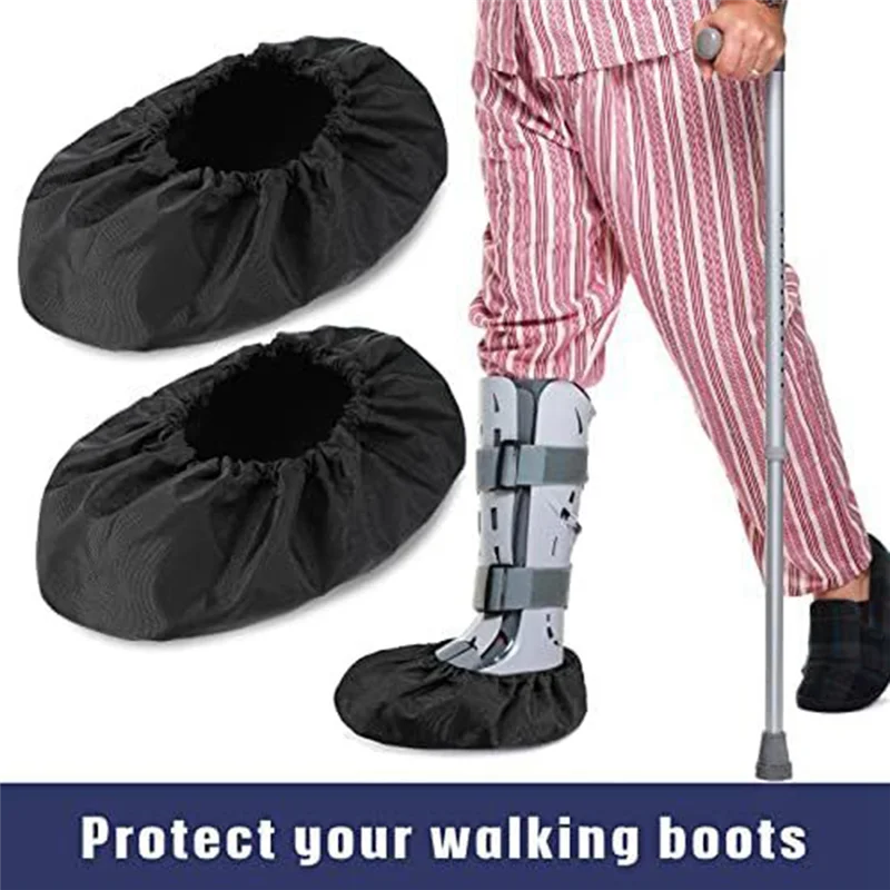 【Top Picks】2 Pcs Air Cam Walking Boot Covers,Fracture Cast Boots Shoe Covers For Broken Foot Ankle Recovery With Waterproof