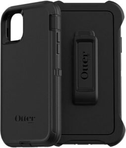 OtterBox iPhone 11 Defender Series Case - Black, Rugged & Durable, with Port Protection, Includes Holster Clip Kickstand