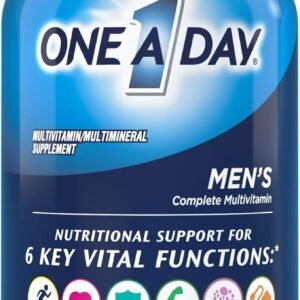 One A Day Men’s Multivitamin, Supplement Tablet with Vitamin A, C ,D, E and Zinc for Immune Health Support, Vitamin B12, Calcium