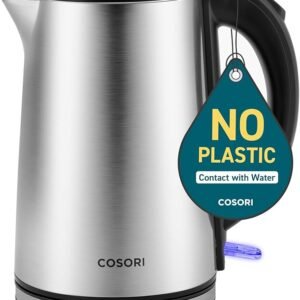 COSORI Electric Kettle, Cool-Touch Double Wall Stainless Steel Insulated, Automatic Shut Off & Boil-Dry Protection, Durable Tea Kettle Boiler & Heater, 1.5L/1500W, Silver