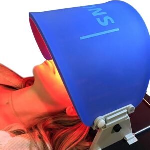 ZOVIE Red Light Therapy Mask-Infrared Photons Facial Skin Care Machine LED Beauty Mask-Flexible Led Light Therapy(Navy-Blue)