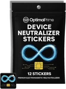 Optimal Prime Device Neutralizer Stickers - Shielding Stickers for Phones, Tablets, Laptops, and WiFi Devices | for Home and Office Protection | 12 Pack