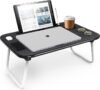 Laptop Bed Tray Table, Laptop Stand, Portable Lap Desks with Foldable Legs, Reading Desk for Sofa Couch Floor – Medium