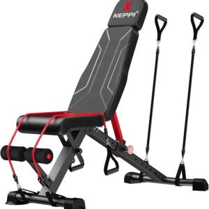 Keppi 900LB Weight Bench, Adjustable Foldable Workout Bench Press for Full Body Strength Training, Incline Decline Bench with Fast Folding – New Version