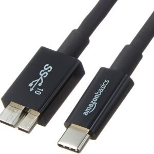 Amazon Basics USB-C to Micro USB 3.1 Gen 2 Fast Charging Cable, 10Gbps High-Speed, 3 Foot, Black