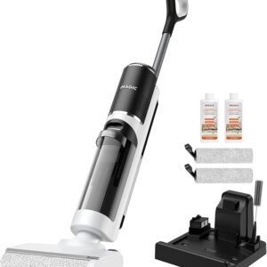 IMAGIC M3 Wet Dry Vacuum Cleaner, Cordless Vacuum Mop All in One for Hard Floors, Lightweight Floor Cleaner for Sticky Messes with Edge Cleaning, Self-Cleaning and Hot Air Drying, White