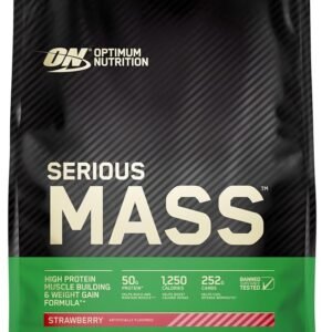 Serious Mass Strawberry Weight Gain Protein Powder | 12 lbs