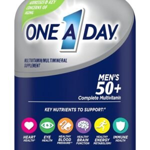 One A Day Men’s 50+ Healthy Advantage Multivitamin, Multivitamin for Men with Vitamins A, C, E, B6, B12, Calcium and Vitamin D, Tablet, 200 Count (Pack of 1)