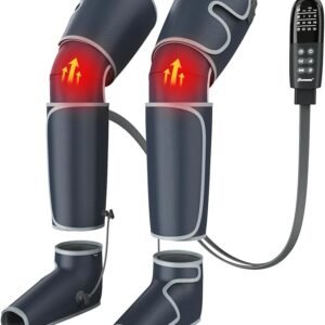SLOTHMORE Leg Massager for Circulation and Pain Relief, Air Compression Foot Massager with 3 Heat Levels 4 Modes, 4-in-1 Foot Calf Knee & Thigh, Knee Heating Therapy, Gift for Mom Dad