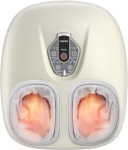 RENPHO Foot Massager with Voice Control [World's First] - 2025 Upgraded Shiatsu Foot Massager Machine with 3 Heating Levels, Electric Feet Massage, Birthday Gifts for Women Men, Fits Up to Size 12