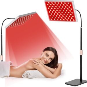 Red Light Therapy for Body, Infrared Light Therapy Panel with Stand, Red Light Therapy Lamp, 660nm Deed Red Light and 850nm Near Infrared LED Red Light Therapy Device at Home for Face and Body