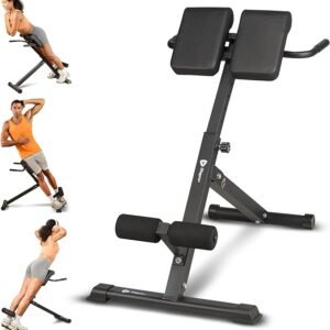 Lifepro SculptTrainer Roman Chair – Hyperextension Bench for Strength Training – Adjustable Back Extension Machine, Ab Bench & Foldable Sit-Up Bench for Athletes, Core Work & Home Gym Workouts