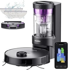 Eureka Robot Vacuum with Bagless Self Emptying Station, 2 in 1 Robotic Vacuum