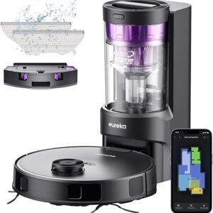 Eureka Robot Vacuum with Bagless Self Emptying Station, 2 in 1 Robotic Vacuum