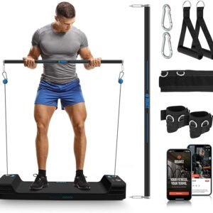 SQUATZ Apollo Board Mini: 150lb Resistance Smart Cable Machine, Functional Trainer for Full Body Workouts, Full Body Strength, Digital Home Gym Equipment with Free App includes Accessories