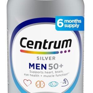 Centrum Silver Men’s 50+ Multivitamin with Vitamin D3, B-Vitamins, Zinc for Memory and Cognition – 200 Tablets