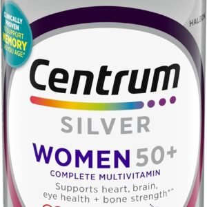 Centrum Silver Women’s Multivitamin for Women 50 Plus, Multivitamin/Multimineral Supplement with Vitamin D3, B Vitamins, Non-GMO Ingredients, Supports Memory and Cognition in Older Adults – 200 Ct