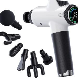 Fusion Black Pro Deep Tissue Massage Gun for Athletes – Percussion Muscle Massager for Pain Relief and Relaxation – Chiropractor Body Massager