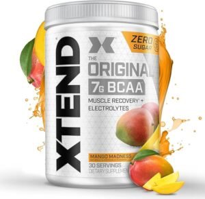 XTEND Original BCAA Powder 7g BCAA and 2.5g L-Glutamine, Sugar Free Post Workout Muscle Recovery Drink with Amino Acids for Men & Women, 30 Servings