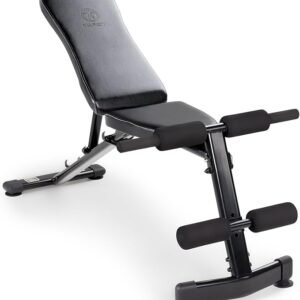 Marcy Multi-Purpose Adjustable Workout Utility Weight Bench for Full Body Upright, Incline, Decline, and Flat Exercise SB-228 , 42.00 x 26.00 x 48.00 inches, Black