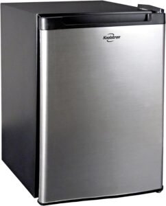 Koolatron 12V / 110V Refrigerator - Mini Fridge With Freezer For Trucks, Cool Storage For Kitchen, Bedroom, Office, Dorms, Compact Free Standing, Neveras Pequeñpara, 1.76 Cubic Feet Capacity, White