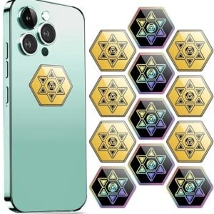 Cell Phone Protection Stickers-Gold 6 Pcs & Black 6 Pcs Phone Sticker from All Phones/Tablets/Laptops/Computer/WiFi... All Devices 12 Pcs