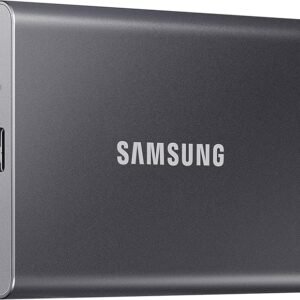 Samsung T7 Portable SSD, 1TB External Solid State Drive, Speeds Up to 1,050MB/s, USB 3.2 Gen 2, Reliable Storage for Gaming, Students, Professionals, MU-PC1T0T/AM, Gray