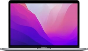 2022 Apple MacBook Pro Laptop with M2 chip: 13-inch Retina Display, 8GB RAM, 256GB SSD Storage, Touch Bar, Backlit Keyboard, FaceTime HD Camera. Works with iPhone and iPad; Space Gray