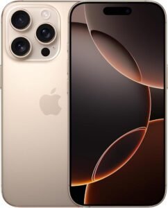 Apple iPhone 16 Pro Max, US Version, 256GB, Desert Titanium - Unlocked (Renewed)