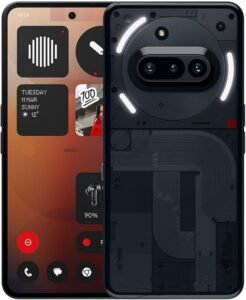Nothing Phone (3a) Smartphone, 6.77" 120Hz AMOLED Display, 50MP Triple Camera System, Snapdragon 7s Gen3 Processor, Bluetooth 5.4, IP64 Waterproof, 5000mAh,Dual Nano-SIM, Android 15, 8+128GB Black
