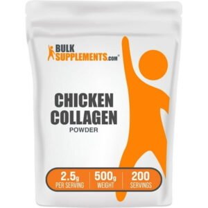BulkSupplements Chicken Collagen Powder - Collagen Supplement, Hydrolyzed - Unflavored, 2.5g per Serving, 500g (1.1 lbs)