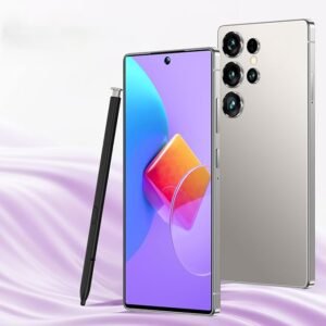 M25 Ultra Cell Phone 12GB+512GB Unlocked Smartphone 6.8" Stylus Pen Android 5G 7800mAh Long Battery Life Face ID 12-Core Processor AMOLED Display 108MP Triple Camera 78MP Selfie Dual SIM (Grey)